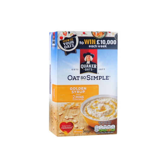 Quaker Oats Cereal So Simple Golden Syrup 360g Pack Of 6