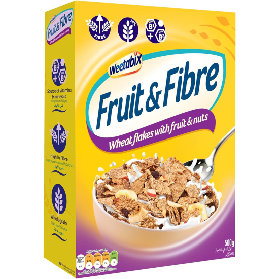 Weetabix Cereal Fruit & Fiber 500g, Pack Of 6