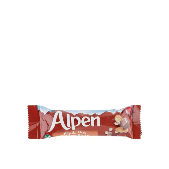 Alpen Cereal Bar Fruit Nut Milk Chocolate 29g, 6pieces