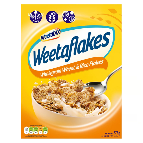 Weetabix Weetaflakes Wheat & Rice 375g, Pack Of 6