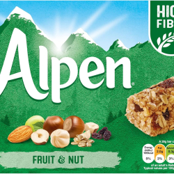 Alpen Cereal Bar Fruit & Nut 28g, Pack Of 10