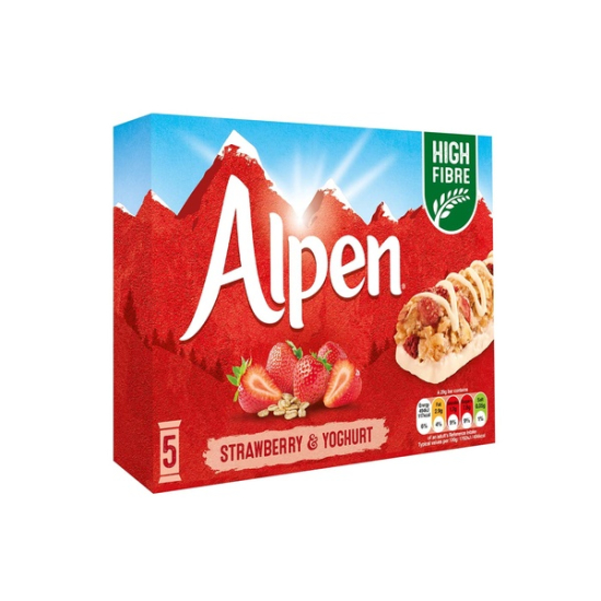 Alpen Strawberry & Yoghurt Bars 29g, Pack Of 6