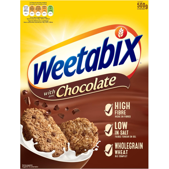 Weetabix Cereal Chocolate 500g, Pack Of 6