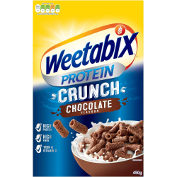 Weetabix Protein Crunch Chocolate 450g, Pack Of 8 Weetabix Protein Crunch Chocolate 450g, Pack Of 8
