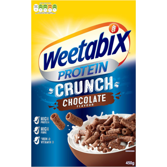 Weetabix Protein Crunch Chocolate 450g, Pack Of 6
