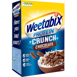 Weetabix Protein Crunch Chocolate 450g, Pack Of 8 Weetabix Protein Crunch Chocolate 450g, Pack Of 8