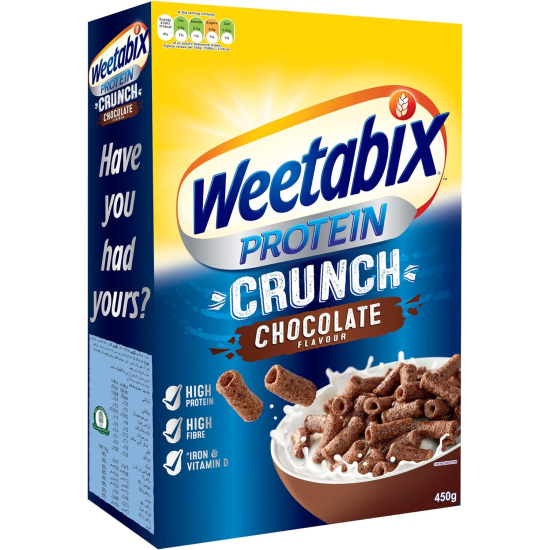 Weetabix Protein Crunch Chocolate 450g, Pack Of 6