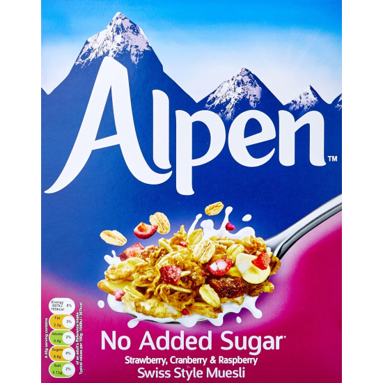 Alpen Swiss Muesli Nas Strawberry 560g, Pack Of 6