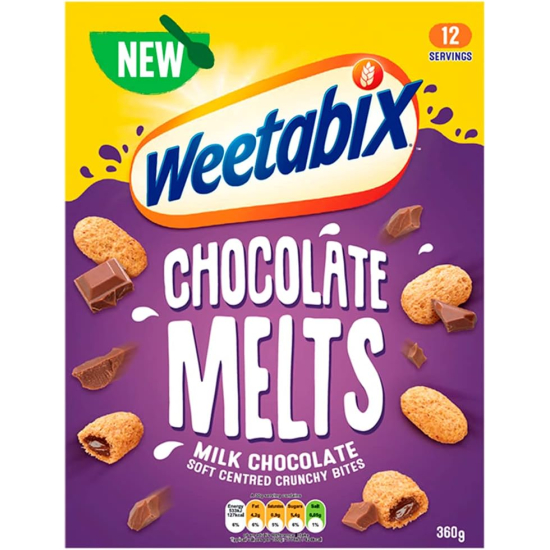 Weetabix Melts Milk Chocolate 360g, Pack Of 6