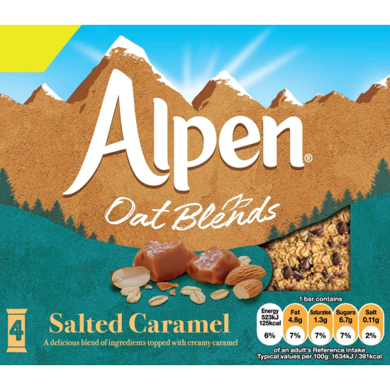 Alpen Oat Blends Salted Caramel Bar 32g, Pack Of 6