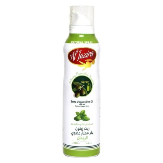 Al Jazira Organic Extra Virgin Olive Oil Spray With Basil 200ml, Pack Of 6