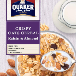 Quaker Cereal Raisin & Almond 400g Pack Of 12 Quaker Cereal Raisin & Almond 400g Pack Of 12