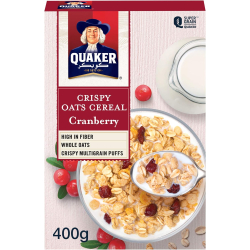Quaker Cereal Cranberry 400g Pack Of 12 Quaker Cereal Cranberry 400g Pack Of 12