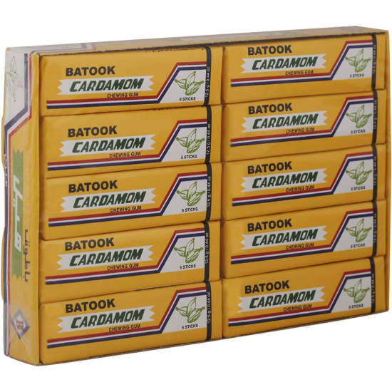 Batook Chewing Gum-Cardamom 5' Stick Pack Of 20
