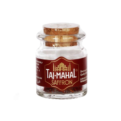 Taj Mahal Saffron Glass Jar 1g, Pack Of 12 Taj Mahal Saffron Glass Jar 1g, Pack Of 12