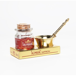 Taj Mahal Saffron 1g With Pot Grinder, Pack Of 3 Taj Mahal Saffron 1g With Pot Grinder, Pack Of 3