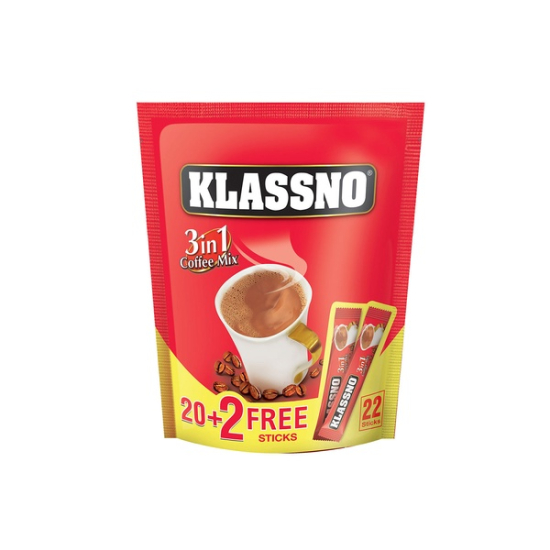 Klassno 3In1 Coffee Mix 20g (20+2), Pack Of 6