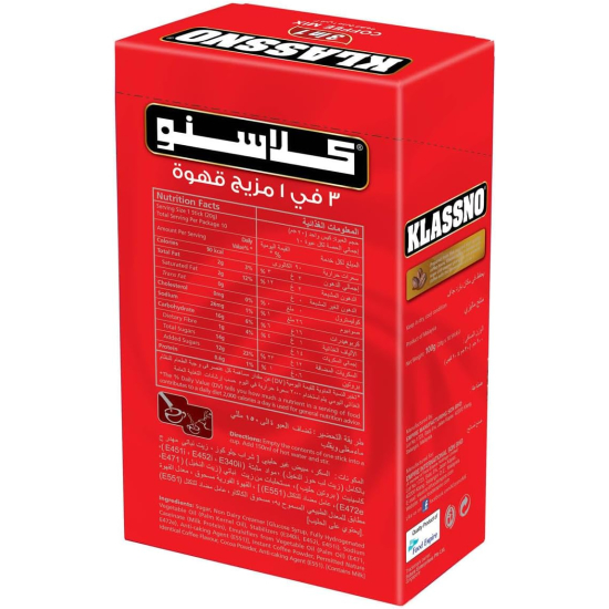 Klassno 3In1 Coffee Mix 10 Stick 20g, Pack Of 6