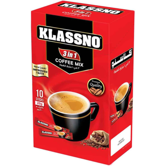 Klassno 3In1 Coffee Mix 10 Stick 20g, Pack Of 6