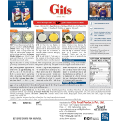 Gits Sandwich Dhokla Mix 12x200g Gits Sandwich Dhokla Mix 12x200g