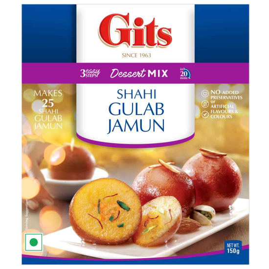 Gits Shahi Gulab Jamun Mix 150g, Pack Of 6