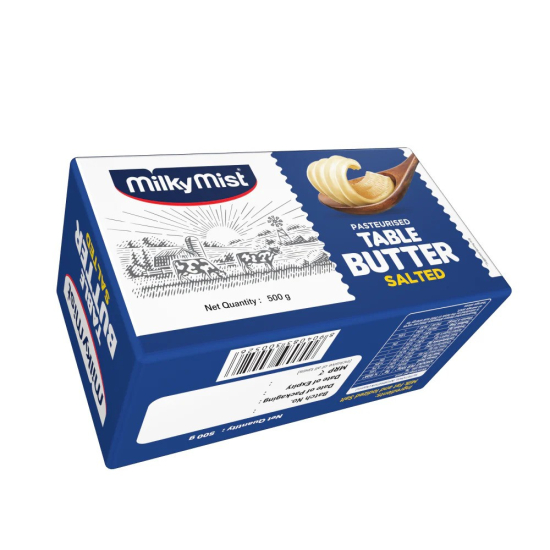 Milky Mist Butter Salted 500g, Pack Of 6