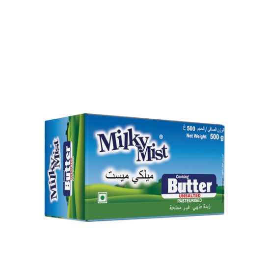 Milky Mist Butter Unsalted 500g, Pack Of 6