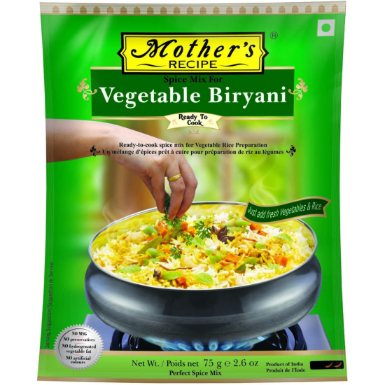 Mothers Recipe Ready To Cook Veg Biryani 75g, Pack Of 6