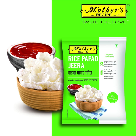 Mothers Recipe Rice Papad Jeera 75g, Pack Of 6