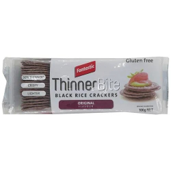 Fantastic Black Rice Crackers Original 100g, Pack Of 12