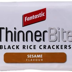 Fantastic Black Rice Crackers Sesame 100g, Pack Of 12