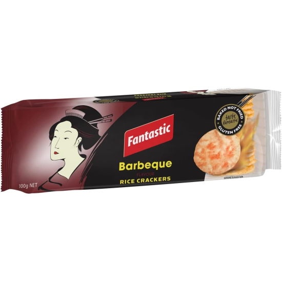 Fantastic Barbeque Rice Crackers 100g, Pack Of 6