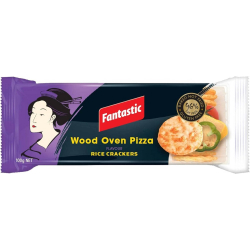 Fantastic Wood Oven Pizza Rice Crackers 100g, Pack Of 12 Fantastic Wood Oven Pizza Rice Crackers 100g, Pack Of 12