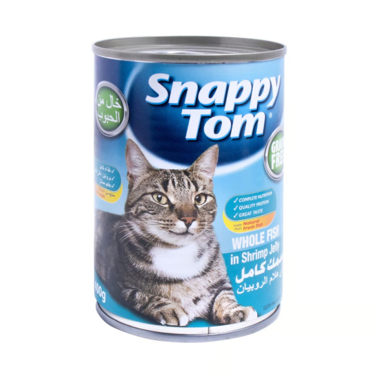 Snappy Tom Whole Fish In Shrimp Jelly, 400g Pack Of 6