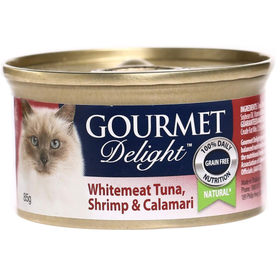 Gourmet Delight White Meat Tuna, Shrimp & Calamari 85g Pack Of 6