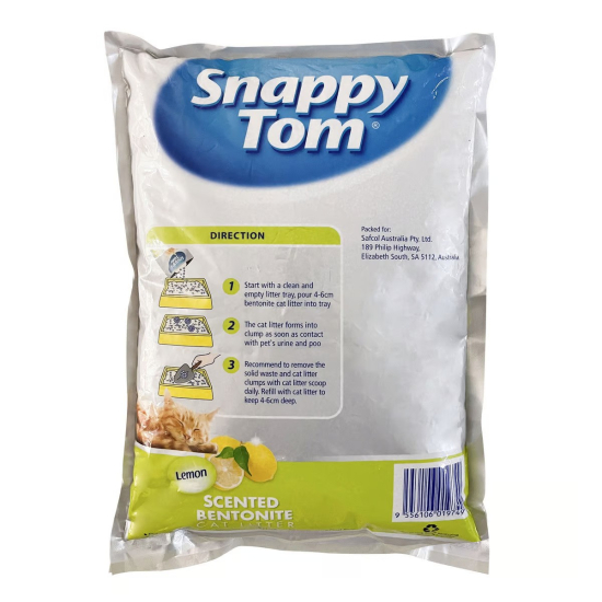 Snappy Tom Bentonite Cat Litter Lemon 4kg Pack Of 4