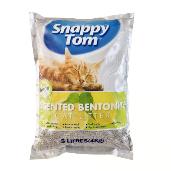 Snappy Tom Bentonite Cat Litter Lemon 4kg Pack Of 4