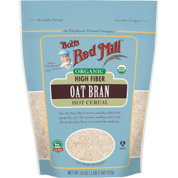 Bob's Red Mill Organic High Fiber Oat Bran Hot Cereal 18 Oz, Pack Of 4 Bob's Red Mill Organic High Fiber Oat Bran Hot Cereal 18 Oz, Pack Of 4