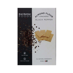 Eat Better Foods Cracked Black Pepper Almond Flour Crackers 120g, Pack Of 6 Eat Better Foods Cracked Black Pepper Almond Flour Crackers 120g, Pack Of 6