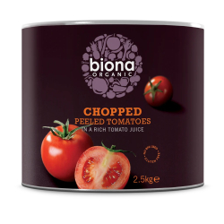 Biona Organic Chopped Tomatoes 2.5 kg, Pack Of 6 Biona Organic Chopped Tomatoes 2.5 kg, Pack Of 6