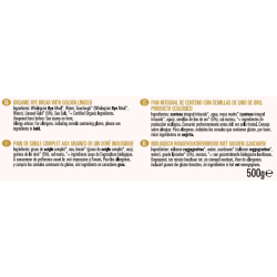 Biona Organic Rye Bread With Omega 3 Golden Linseed 500g, Pack Of 6 Biona Organic Rye Bread With Omega 3 Golden Linseed 500g, Pack Of 6