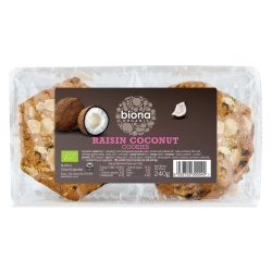 Biona Organic Raisin & Coconut Cookies 240g, Pack Of 6 Biona Organic Raisin & Coconut Cookies 240g, Pack Of 6