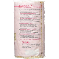 Biona Organic Rice Cake With Amaranth Gluten Free 100g, Pack Of 12 Biona Organic Rice Cake With Amaranth Gluten Free 100g, Pack Of 12