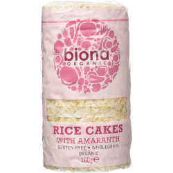 Biona Organic Rice Cake With Amaranth Gluten Free 100g, Pack Of 12 Biona Organic Rice Cake With Amaranth Gluten Free 100g, Pack Of 12