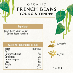 Biona Organic French Beans 340g, Pack Of 6 Biona Organic French Beans 340g, Pack Of 6