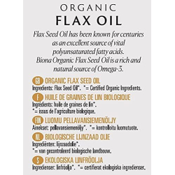 Biona Organic Flax Seed Oil 250 ml, Pack Of 6 Biona Organic Flax Seed Oil 250 ml, Pack Of 6