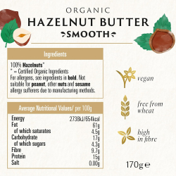 Biona Organic Hazelnut Butter 170g, Pack Of 6 Biona Organic Hazelnut Butter 170g, Pack Of 6