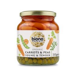 Biona Organic Garden Carrots & Peas 350g, Pack Of 6 Biona Organic Garden Carrots & Peas 350g, Pack Of 6