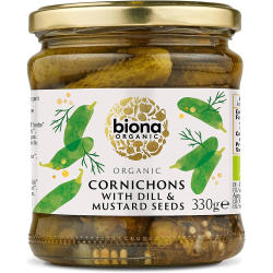 Biona Organic Cornichons 330g, Pack Of 6 Biona Organic Cornichons 330g, Pack Of 6