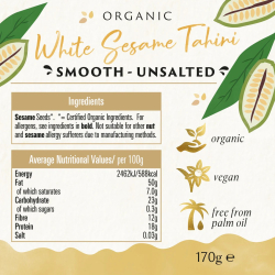 Biona Organic White Tahini Unsalted 170g, Pack Of 6 Biona Organic White Tahini Unsalted 170g, Pack Of 6